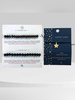 Ten Thousand Villages Bracelet Lot Missing Link; Guiding Star; Fair Trade New